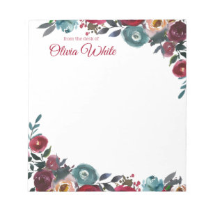 Personalisierter Name Aus dem Schreibtisch des N Notizblock