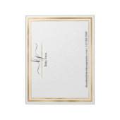 Personalisierter Name | Aus dem Schreibtisch des N Notizblock (Rotiert)