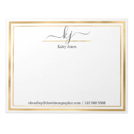 Personalisierter Name | Aus dem Schreibtisch des N Notizblock