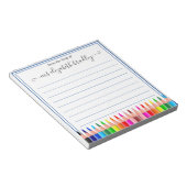 Personalisierter Name | Aus dem Schreibtisch des N Notizblock (angewinkelt)