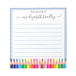 Personalisierter Name | Aus dem Schreibtisch des N Notizblock