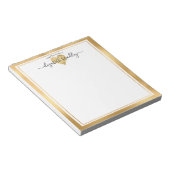 Personalisierter Name | Aus dem Schreibtisch des N Notizblock (angewinkelt)