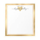 Personalisierter Name | Aus dem Schreibtisch des N Notizblock (Vorderseite)