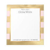 Personalisierter Name | Aus dem Schreibtisch des N Notizblock (Vorderseite)