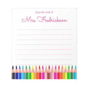 Personalisierter Name Aus dem Schreibtisch des N Notizblock