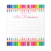 Personalisierter Name | Aus dem Schreibtisch des N Notizblock (Vorderseite)