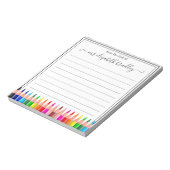 Personalisierter Name | Aus dem Schreibtisch des N Notizblock (Rotiert)