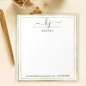 Personalisierter Name | Aus dem Schreibtisch des N Notizblock