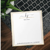 Personalisierter Name | Aus dem Schreibtisch des N Notizblock