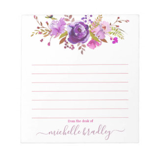 Personalisierter Name | Aus dem Schreibtisch des N Notizblock