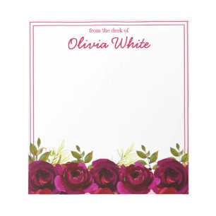 Personalisierter Name   Aus dem Schreibtisch des N Notizblock