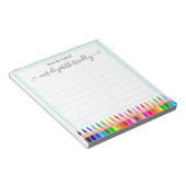 Personalisierter Name | Aus dem Schreibtisch des N Notizblock (angewinkelt)