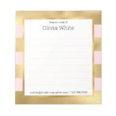 Personalisierter Name | Aus dem Schreibtisch des N Notizblock (Vorderseite)