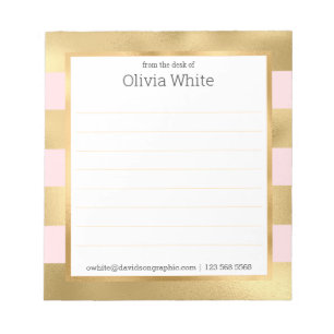 Personalisierter Name   Aus dem Schreibtisch des N Notizblock