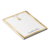 Personalisierter Name | Aus dem Schreibtisch des N Notizblock (angewinkelt)