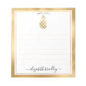 Personalisierter Name | Aus dem Schreibtisch des N Notizblock (Vorderseite)