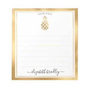 Personalisierter Name Aus dem Schreibtisch des N Notizblock