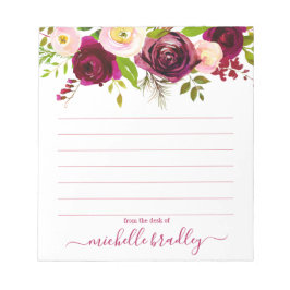 Personalisierter Name | Aus dem Schreibtisch des N Notizblock