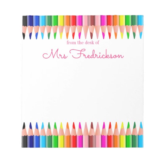 Personalisierter Name | Aus dem Schreibtisch des N Notizblock (Vorderseite)