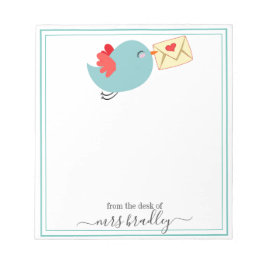 Personalisierter Name | Aus dem Schreibtisch des N Notizblock