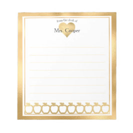 Personalisierter Name | Aus dem Schreibtisch des N Notizblock