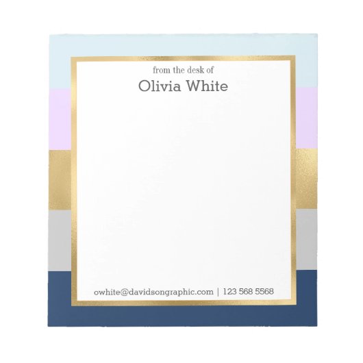 Personalisierter Name| aus dem Schreibtisch von No Notizblock (Vorderseite)