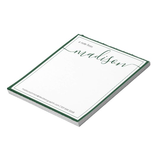 Personalisierter Name aus dem Schreibtisch von Notizblock (Rotiert)