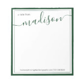 Personalisierter Name aus dem Schreibtisch von Notizblock (Vorderseite)