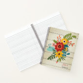 Personalisierter Name aus rustikalem Holz Notizblock (Innenseite)