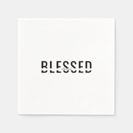 Personalisierter Name B/W Gesegneter Feiertagscock Serviette