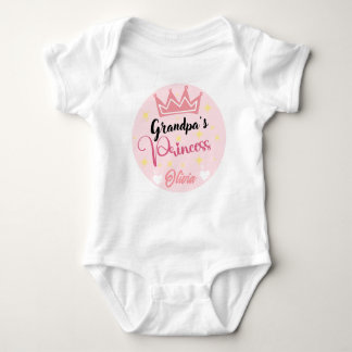 Personalisierter Name Baby Bodysuit/Opa-Prinzessin Baby Strampler