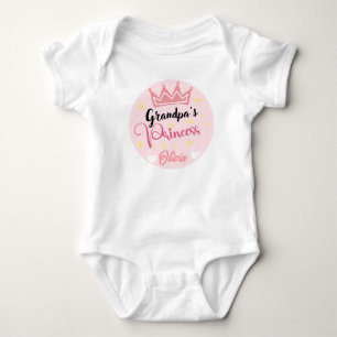 Personalisierter Name Baby Bodysuit/Opa-Prinzessin Strampler