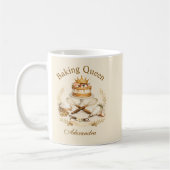 Personalisierter Name Backkönigin Kaffeetasse (Links)