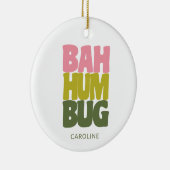 Personalisierter Name Bah Humbug Weihnachtsangebot Keramik Ornament (Rechts)