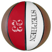 Personalisierter Name Ball Player Nummer Basketball (Vertikal)