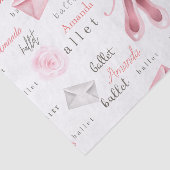 Personalisierter Name Ballerina Ballet Custom Pink Seidenpapier (Ausschnitt)