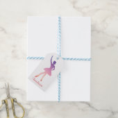 Personalisierter Name Ballerina modern Geschenkanhänger (Mit Garn)