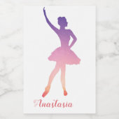 Personalisierter Name Ballerina modern Weinetikett (Einzelnes Label)