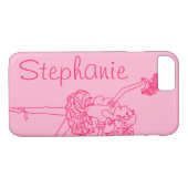 Personalisierter Name Ballerina rosa Fall Case-Mate iPhone Hülle (Rückseite (Horizontal))