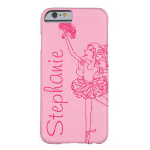 Personalisierter Name Ballerina rosa Fall Barely There iPhone 6 Hülle
