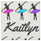 Personalisierter Name Ballett Tänzerin Ballerina Stoff (Nahaufnahme)