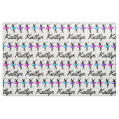 Personalisierter Name Ballett Tänzerin Ballerina Stoff (Fat Quarter (45,7 x 55,9 cm))