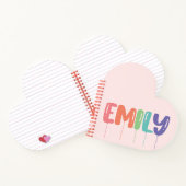 Personalisierter Name Balloon Geschenk Idee Herz Notizblock (Innenseite)
