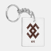 Personalisierter Name baltisches Muster Schlüsselanhänger (Vorderseite links)