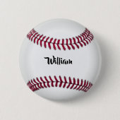 Personalisierter Name Baseball Button (Vorderseite)