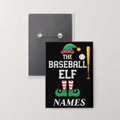 Personalisierter Name Baseball-Elf Familie passend Button (Vorderseite/Rückseite)