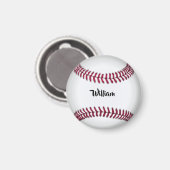 Personalisierter Name Baseball Magnet (Vorderseite/Rückseite)