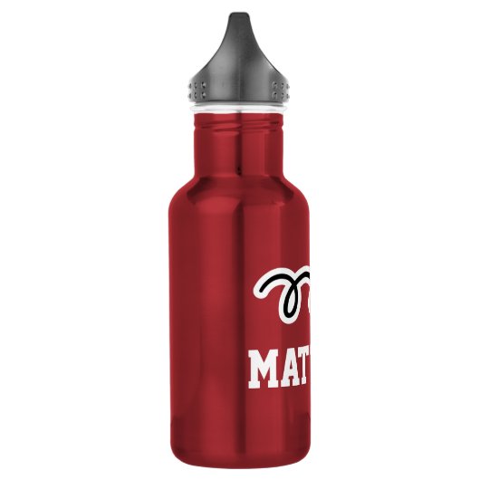 Personalisierter Name Baseball Wasserflasche (Links)