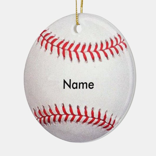 Personalisierter Name Baseball Weihnachtsschmuck (Links)