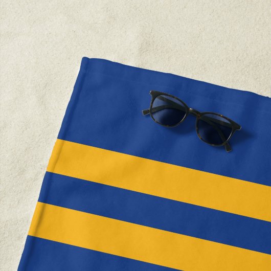 Personalisierter Name Basketball Blaue Streifen Strandtuch (Beispiel)